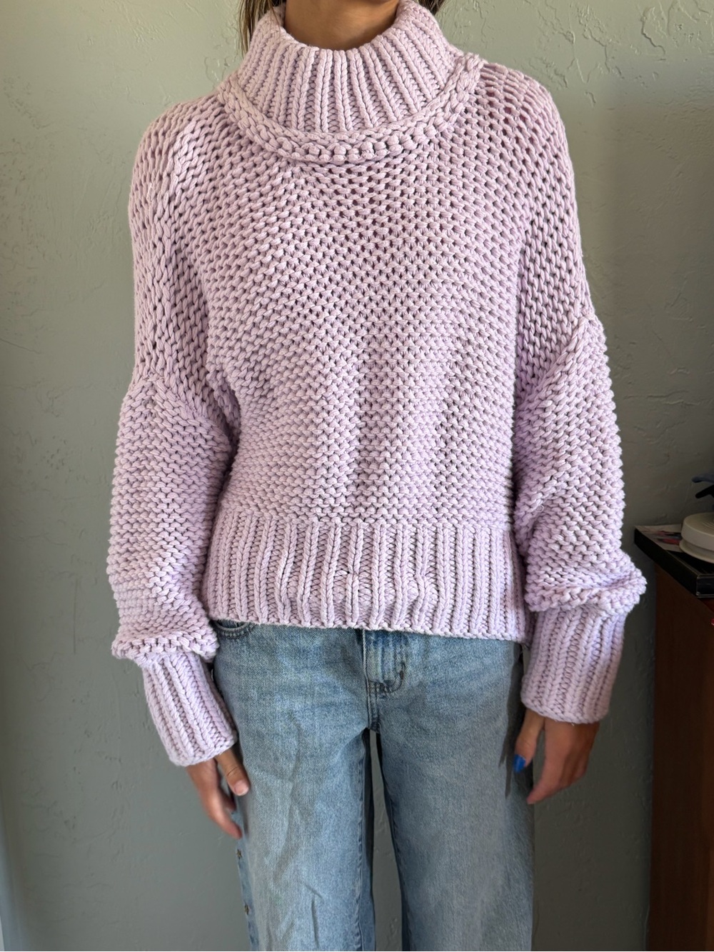 Free people Chunky Lilac Turtleneck Sweater - Women - Picture 2 of 4